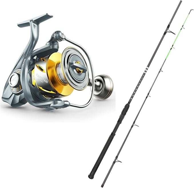 KastKing Kapstan Elite Spinning Reel,Saltwater Fishing Reel,Size 5000 & KastKing Kong Fishing Rod, Spinning Rod 2 pc 7'6" MH
