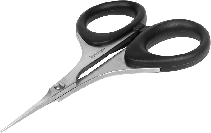 Kershaw Skeeter 3 Precision Fine Tip Scissors, Black, Stainless Steel Blades, Multi-Purpose Scissors for Fly Tying and Trimming, for Cutting Deer Hair, Wire and Tinsel