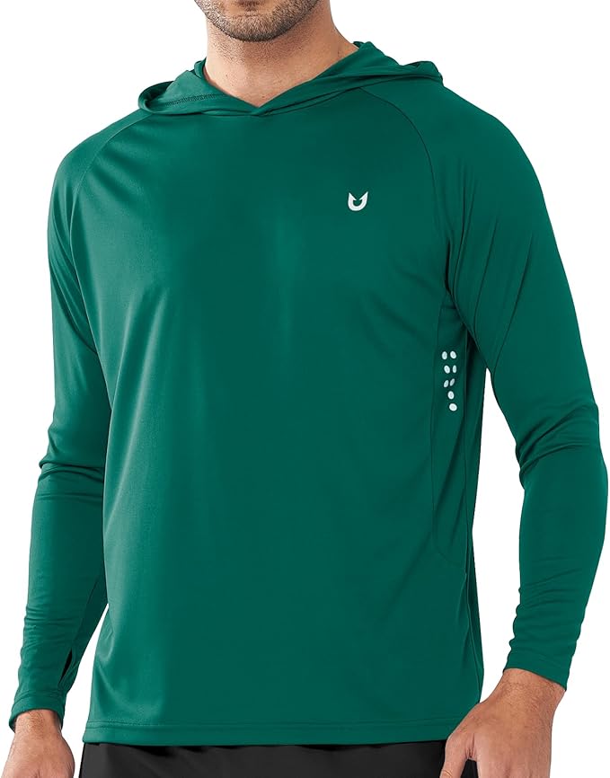 NORTHYARD Men's UPF 50+ Rash Guard Hoodie Long Sleeve Sun Protection Shirt Fishing Swim Beach Hiking Quick Dry Lightweight