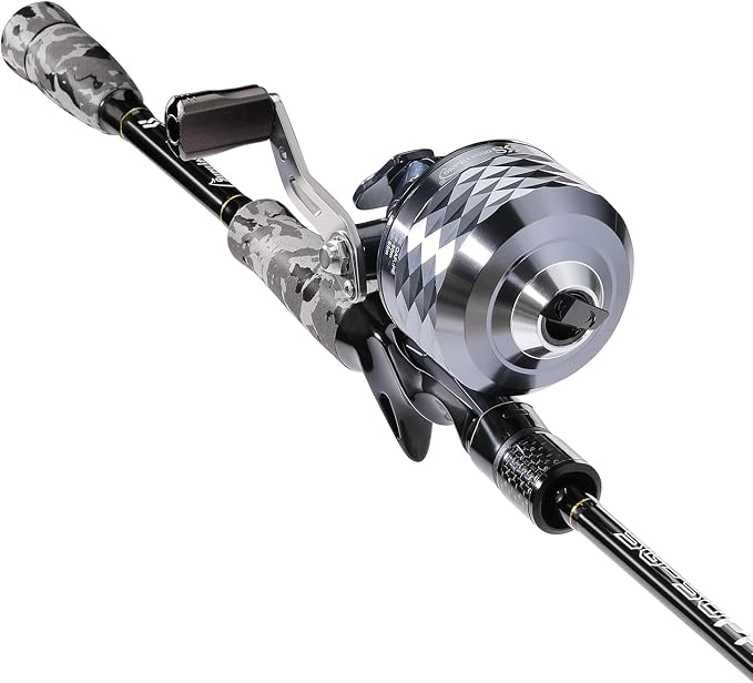 Sougayilang Spincast Reel and 2-Piece Fishing Rod Combo, Durable Fishing Rod with EVA Handle, Anti-Reverse Reel with Pre-Spooled