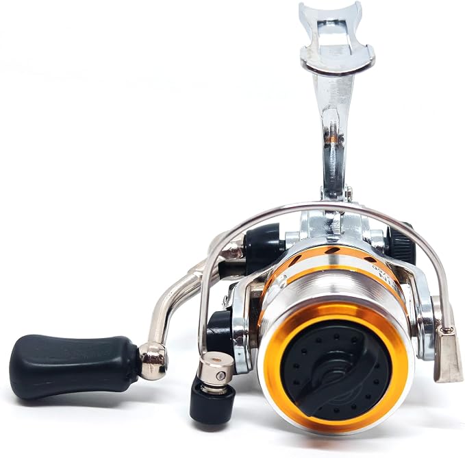 Micro Compact Spinning Reel, Mini 100 Metal Small Fishing Reel for Freshwater and All Season Fishing