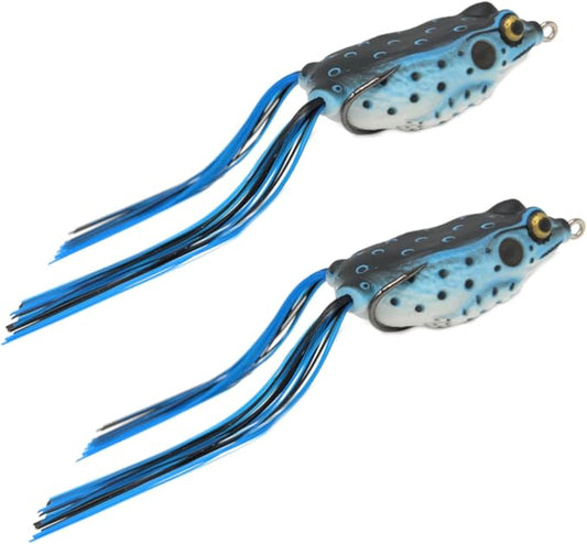 Reaction Tackle Hollow Body Frogs for Bass Fishing - Ultra Realistic Weedless Top Water Frog Lure for Bass, Snakehead, Pike and More - Floating Topwater Fishing Lures - 2 Pack