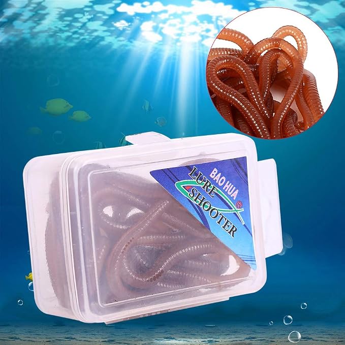 Soft Plastic Fishing Lure 3.9 inches 0.4 ounces Multi-Color Lifelike for Freshwater Saltwater with Storage Box Durable