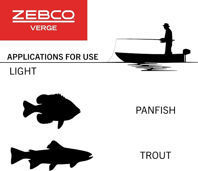 Zebco Verge Spinning Fishing Reel, Right or Left-Hand Retrieve, Pre-Spooled with Zebco Fishing Line, All-Metal Gears, TRU Balance Rotor, Black