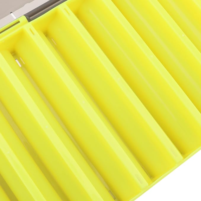 Double Sided 14 Compartments Fishing Tackle Boxes Fishing Lure Box Organizer, Fishing Bait Tackle Storage Case, Container Box for Jewelry Beads Earring Hook (Yellow)