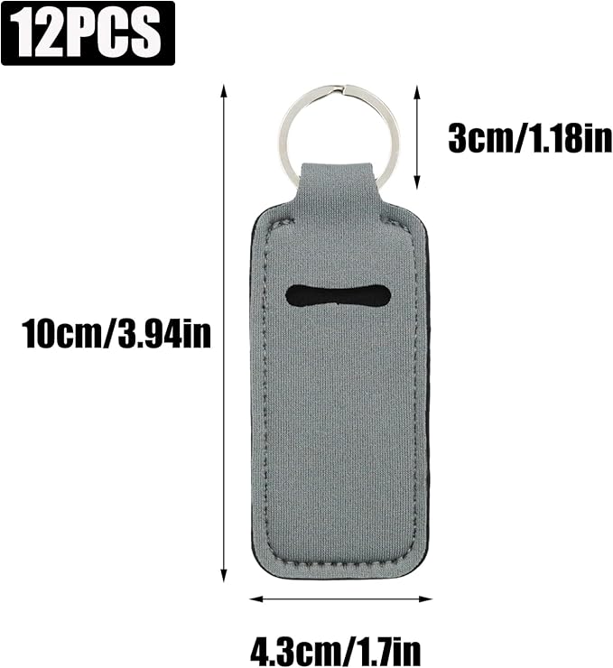 Lipstick Holder Keychain Bulk, Cute Pocket Lip Balm Holder, Chapstick Key Chain Sleeve