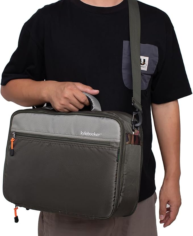 Kylebooker Fishing Reel Case – Travel Storage Bag with Adjustable Compartments for Fly Reels, Spinning Reels, Baitcasting Reel & Fishing Gear