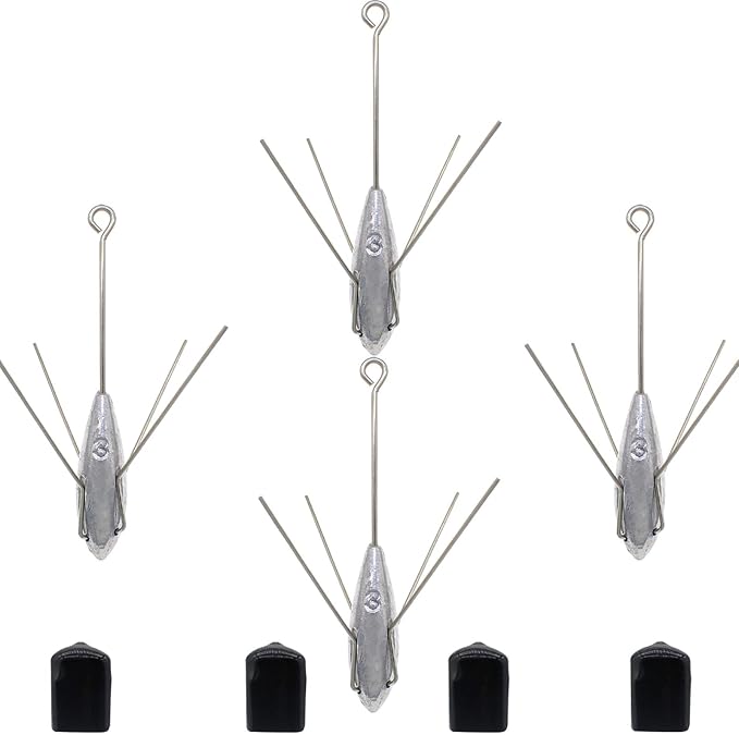 Sputnik Sinker Fishing Weights Lead Fishing Equipment Long Tail Surfing Casting Spider Sinkers for Catfish Saltwater Beach Sand Ocean