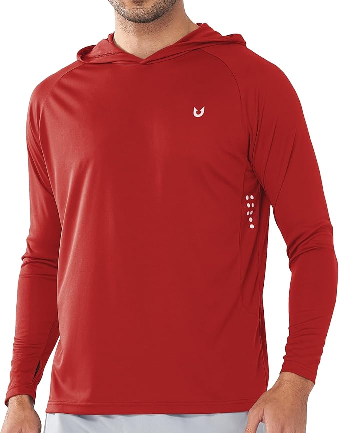 NORTHYARD Men's UPF 50+ Rash Guard Hoodie Long Sleeve Sun Protection Shirt Fishing Swim Beach Hiking Quick Dry Lightweight
