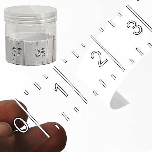 38" Boat Ruler Fish Measuring Sticker - Transparent Waterproof Decal Tape Measure - Clear Discreet Adhesive for Boat, Kayak, Net, Gaff, Table - 2 Pack