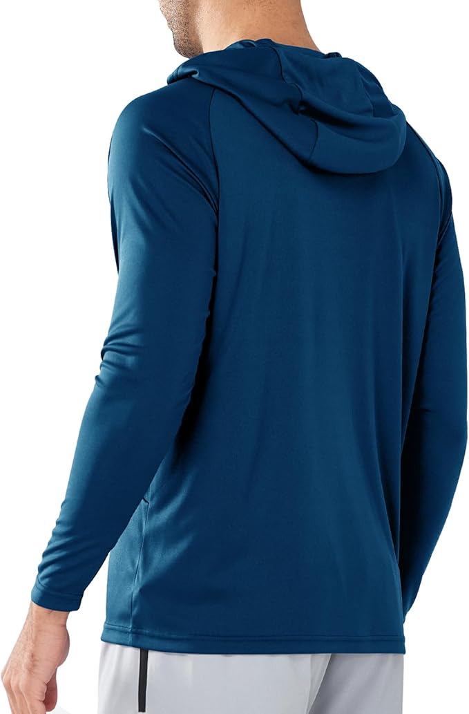 NORTHYARD Men's UPF 50+ Rash Guard Hoodie Long Sleeve Sun Protection Shirt Fishing Swim Beach Hiking Quick Dry Lightweight