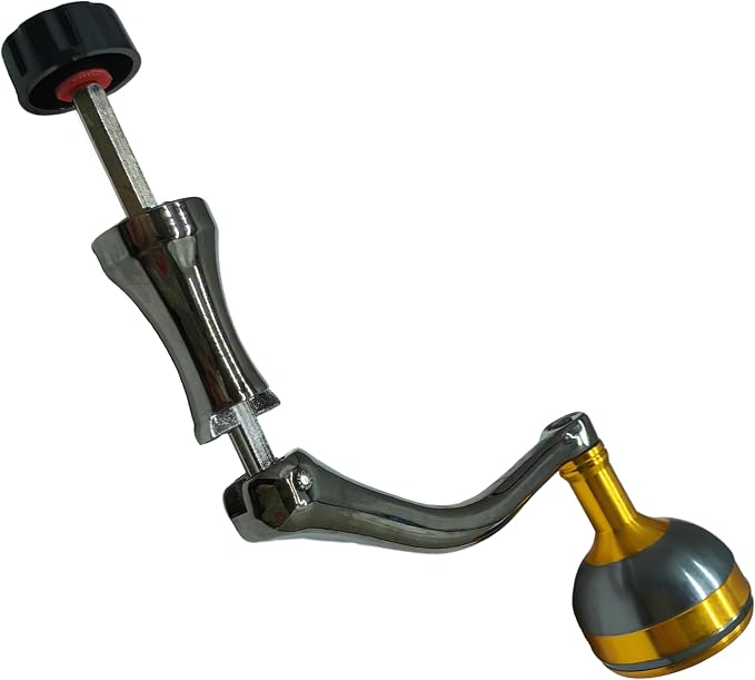 Fishing Reel Crank Handle Grip Knob Ergonomic Spinning Wheel Handle Non-Slip Rotary Control Arm with Tension Ball Tackle Replacement Part