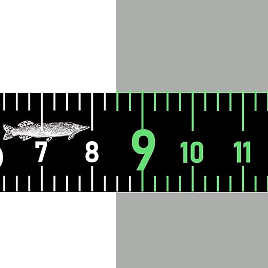 51 Inch Fishing Ruler for Boat Waterproof Fishing Measuring Tape Black Self Adhesive Reflective Boat Ruler Sticker Glow Tape in The Dark