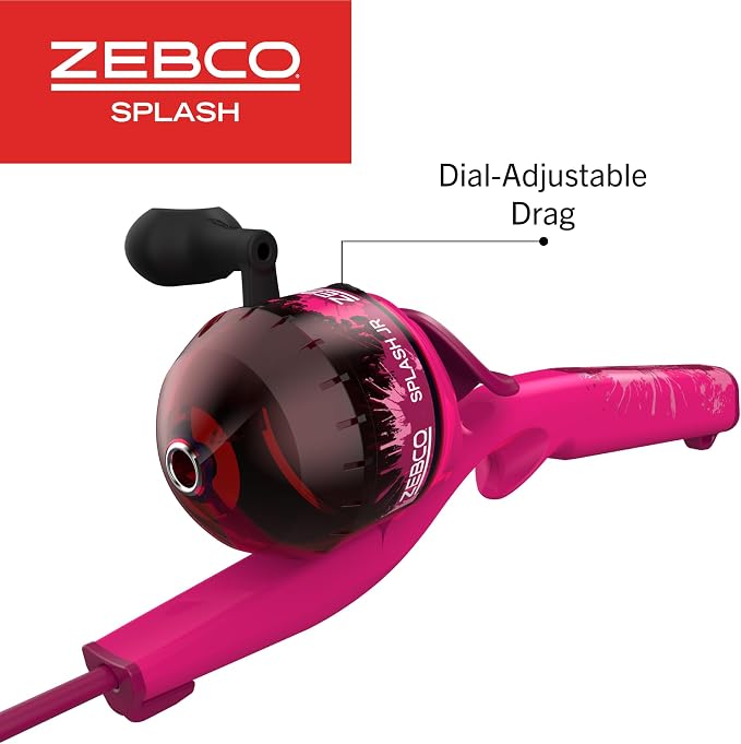 Zebco Youth Floating Spincast Reel and Fishing Rod Combo, Pre-Spooled with 6-Pound Cajun Line