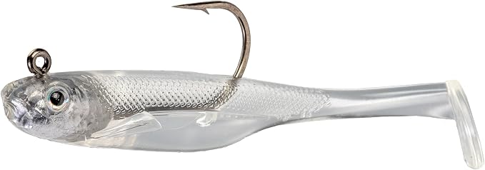 Strike King Homing Minnow Fishing Lure, Pre-Rigged Soft Plastic Swimbait, 3-Pack