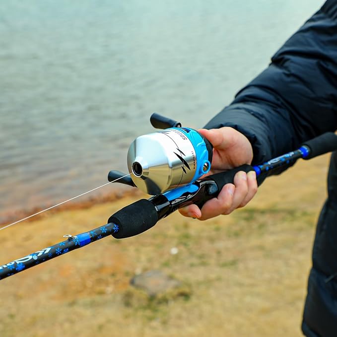 Sougayilang Spincast Fishing Rod and Reel Combo - 2-Piece Lightweight & Portable Casting Rod with Easy-to-Use Spincast Reel for Beginners, Youth, Freshwater Fishing