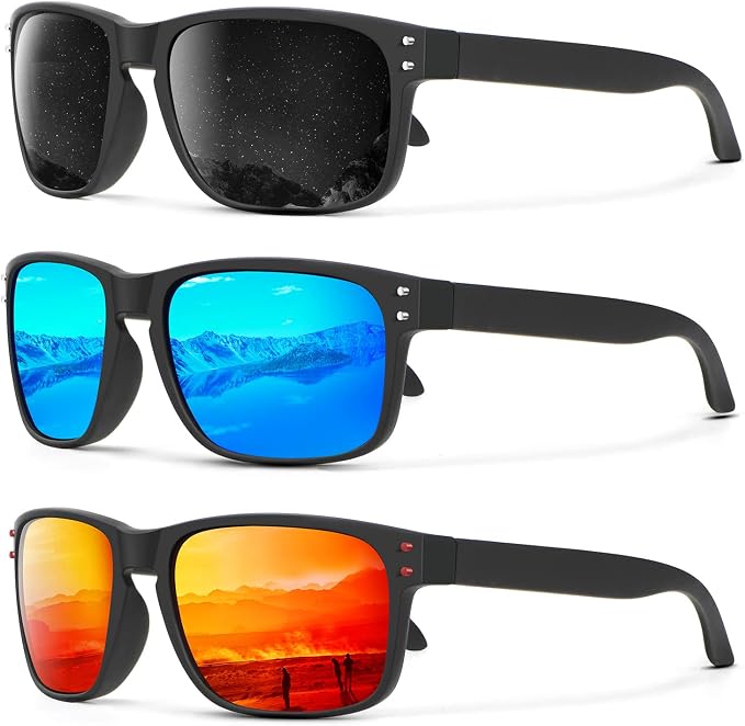 KALIYADI Polarized Sunglasses for Men and Women Vintage Style Sun Glasses for Fishing Running Driving with UV Protection