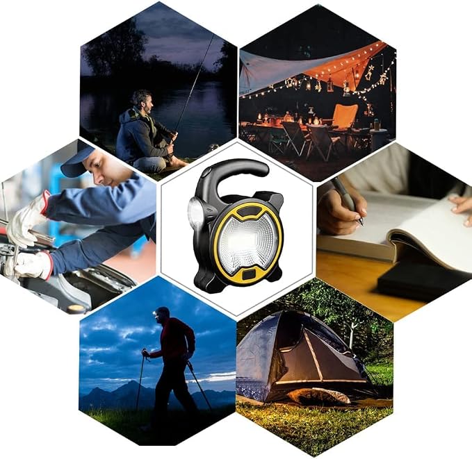 TISTIK Led Camping Lantern w/Handle Battery Powered Portable Camping Light Led Tent Light Camping Lamp for Emergency Fishing Hiking Power Cuts