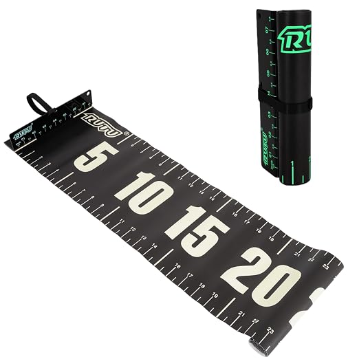 RUTU 53" Fish Ruler Glow in The Dark, Waterproof Fish Measuring Board, Foldable Fish Measuring Tape for Boats, Kayaks, Rafts and Outdoor Fishing, 53x8 inch, Glow-in-the-Dark Night Use