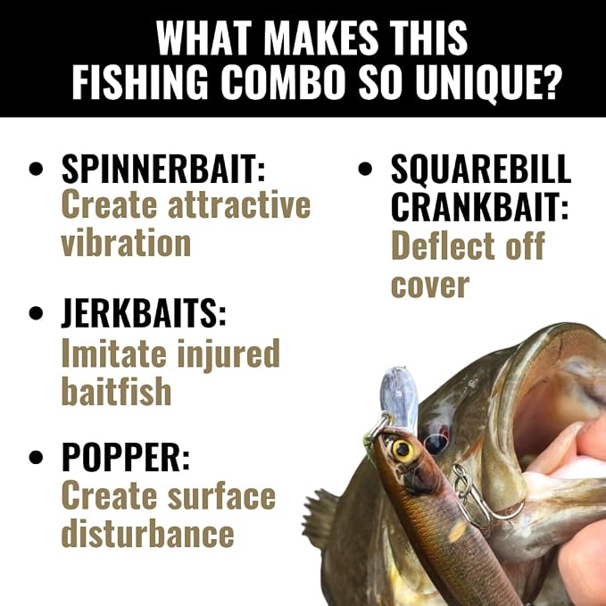 LUNKERHUNT Deep Diving Crankbaits – 4-Pack | Premium Hard Bait Fishing Lures for Bass, Walleye & Saltwater | Ideal for Deep Water Action