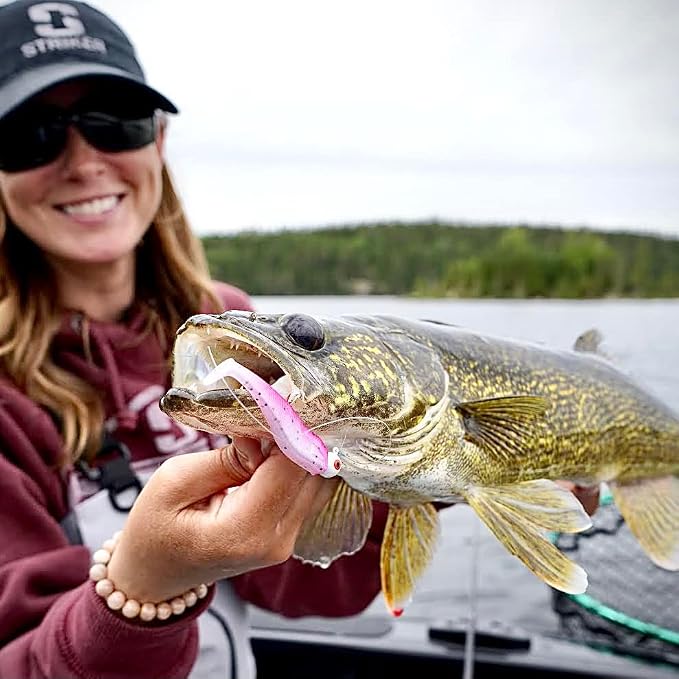 Northland Tackle Gum-Ball Fishing Jig Heads for Walleye, Bass, Trout, Crappie, & Panfish – 22 Lure Colors, Bulk Packs, 8 Sizes (1/64, 1/32, 1/16, 1/8, 3/16, 1/4, 3/8, & 1/2 Oz)