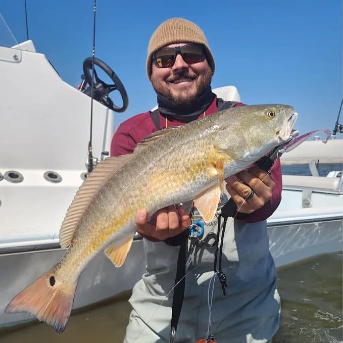 A.M. Fishing Curly Tail Jerkshad 4 Inch Soft Baits Garlic Infused,– 8 Pack – Saltwater & Freshwater Fishing Lures for Bass, Redfish, Snook, and Trout
