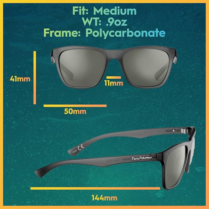 Flying Fisherman Fowey Polarized Sunglasses with AcuTint UV Blocker for Fishing and Outdoor Sports