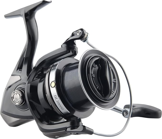 Big Game Surf Spinning Fishing Reel 8000/12000,20KG Drag Power Backlash-Free Bearings,Metal Reel Seat,Zinc Alloy Gear for Saltwater Inshore and Offshore Fishing