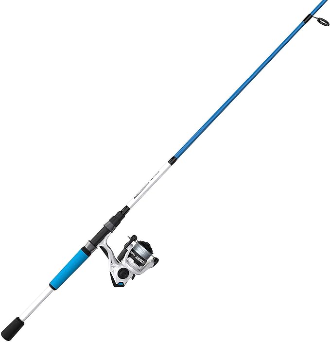 Zebco Roam Spinning Reel and Fishing Rod Combo, 6-Foot Fiberglass Fishing Pole, Split ComfortGrip Handle, Soft-Touch Handle Knob, Changeable Right- or Left-Hand Retrieve