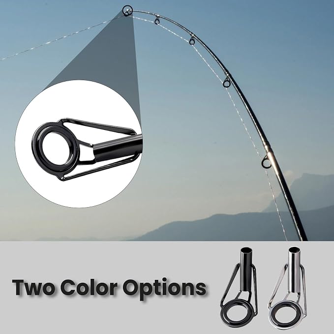 FishTrip Rod Tip Repair Kit, 20/60/70/90/230pcs Fishing Rod Tips Replacement Kit Stainless Steel Ceramic Guides Ring Fishing Pole Eyelets Repair Kit
