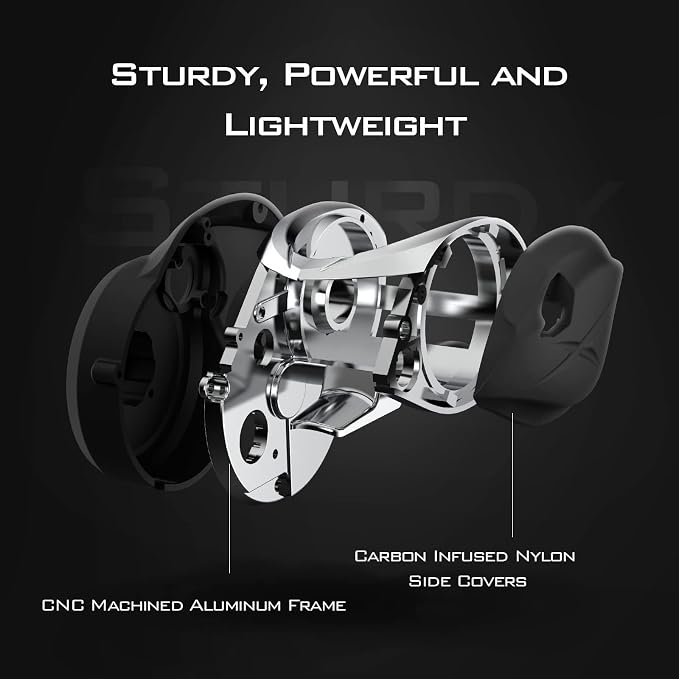 KastKing Speed Demon Elite Fishing Reel, World's Fastest 10.5:1 Gear Ratio/Deadbolt Baitcasting Reel, 10+1 Shielded Stainless Steel BB, CNC Lightweight Aluminum Frame, Available in Skipping Version