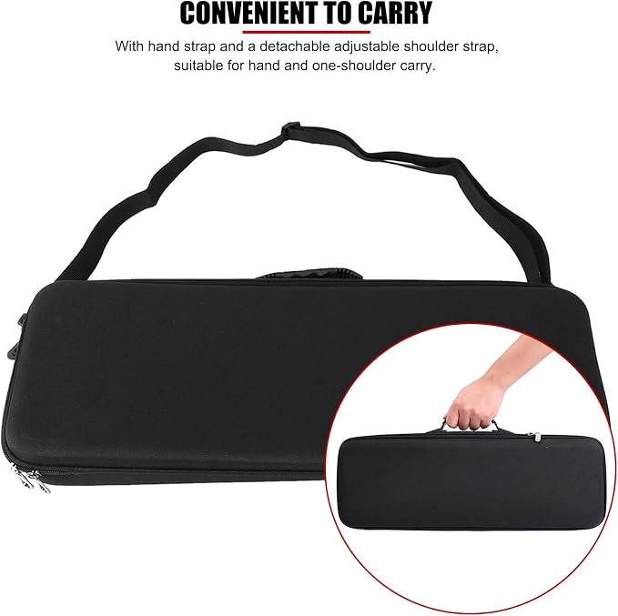 Portable Waterproof Hard EVA Case for Fishing Tackle Storage, 21 inch Fishing Rod Reel Organizer Bag Travel Carry Case Bag, with Foam Interior Shockproof