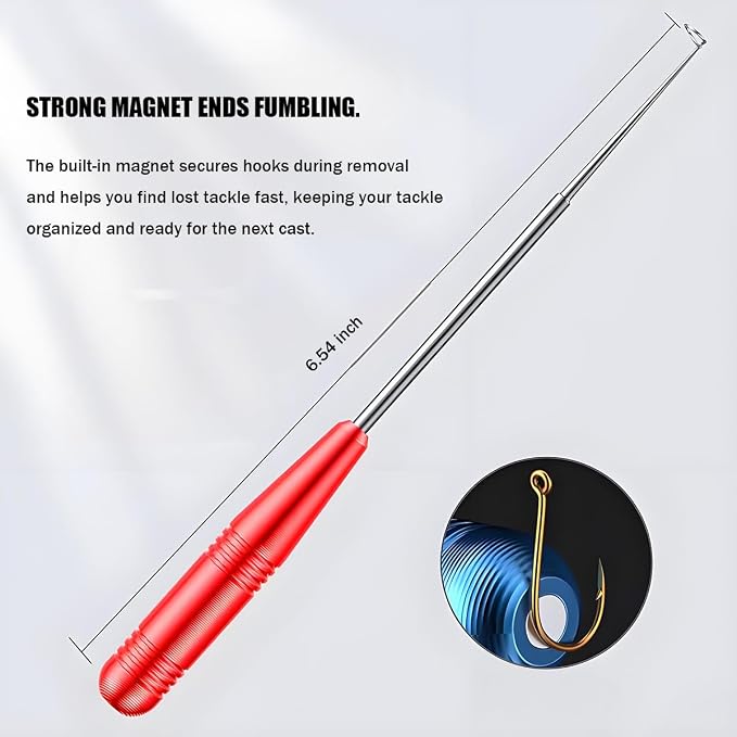 4PCS Fish Hook Remover Tool – Stainless Steel Fishing Hook Remover, Quick Removal Extractor with Storage Tube, Essential Fishing Gear and Equipment for Anglers