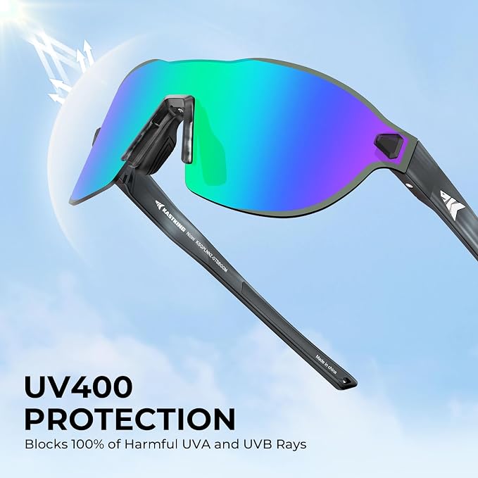 KastKing Nizini Polarized Sports Fishing Sunglasses, With PuriVex Protective Lens Coating, Rimless Wrap Design, Men Women