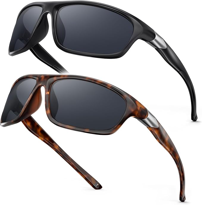 SKYOAK Scratch/Saltwater Resistant/Anti-stain Coating Polarized Lens Sports Sunglasses Men Women TR90 Wrap Around Sun Glasses