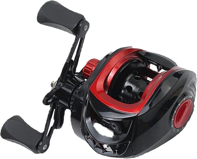 Metal Baitcasting Reel Lightweight Powerful Smooth, Long Cast Fishing Reel for Saltwater Freshwater, Anti Explosion Line Function, 7.2:1 Gear Ratio, 8kg Braking Force