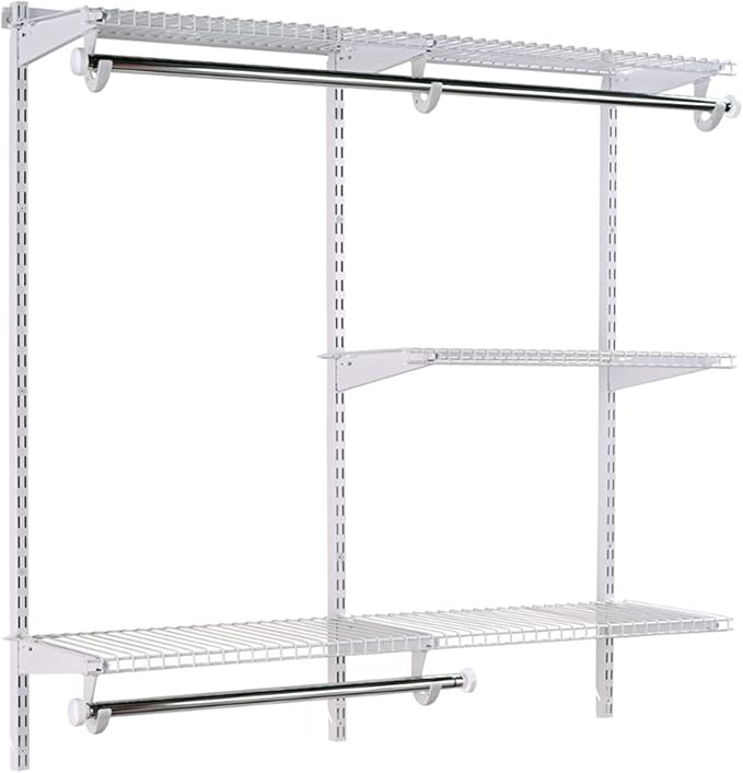 Rubbermaid Configurations Expandable Closet Organizer Kit, White