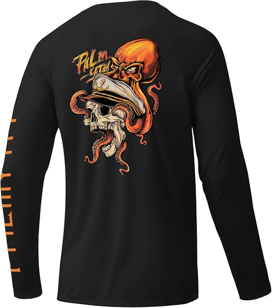 Palmyth Fishing Shirts for Men Long Sleeve UPF 50+ T Shirt Sun Protection Tee