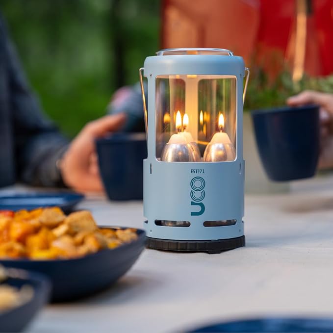 UCO Candlelier Candle Lantern, Candle Lanterns for Real Candles, Perfect Outdoor Gear for Camping or for Power Outages, Includes 3 Long Burning Candles