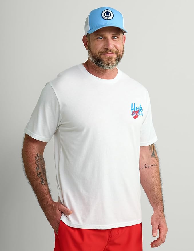 HUK Mens Fishing Graphic Tee, Performance Short Sleeve, Quick-Dry