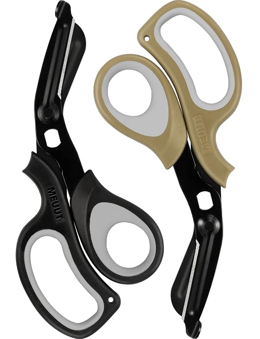 MEUUT 2 Pack Medical Scissors Trauma Shears for left and Right Hand -8 inch Patented Bandage Scissor Heavy Duty Surgical Grade EMT Scissors for EMT Workers Doctors Nurses