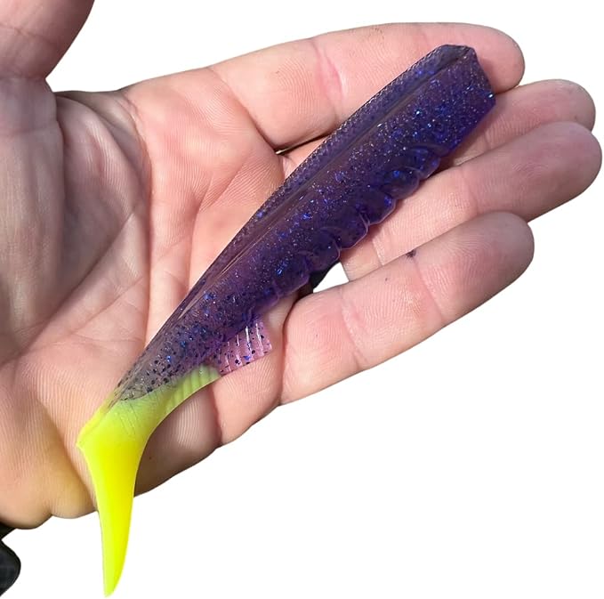Extreme Paddle Tail Swim Baits - Soft Plastic Swimbaits, Premium Paddle Tail Swimbaits for Bass Fishing, Great Action Lifelike Saltwater Soft Swimbait Shad Lure