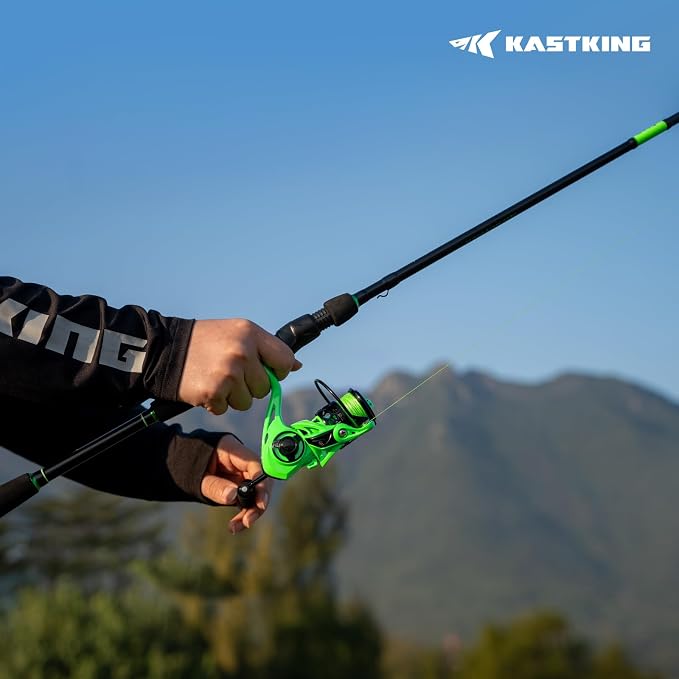KastKing Zephyr Dual Tip Fishing Rod, Lightweight KastFlex IM6 Graphite Spinning & Casting Rod with Zirconium Oxide Ring Guides, Hook Keeper, EVA Grip, PTS Power Transition System