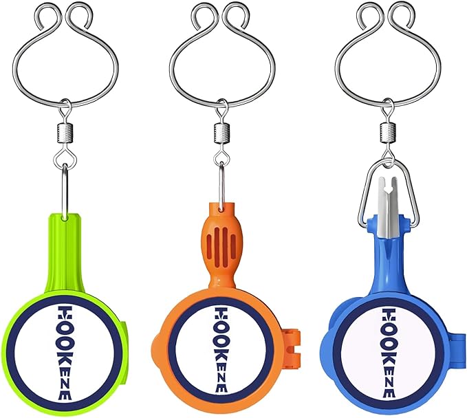 HOOK-EZE Nail Fishing Knot Tying Tool, Fly Fishing Accessories for Tying Line to Fish Hooks - Gear and Equipment, Gadget to Tie Knots Quick and Easy - Stocking Stuffers & Gifts for Men (4 pcs)
