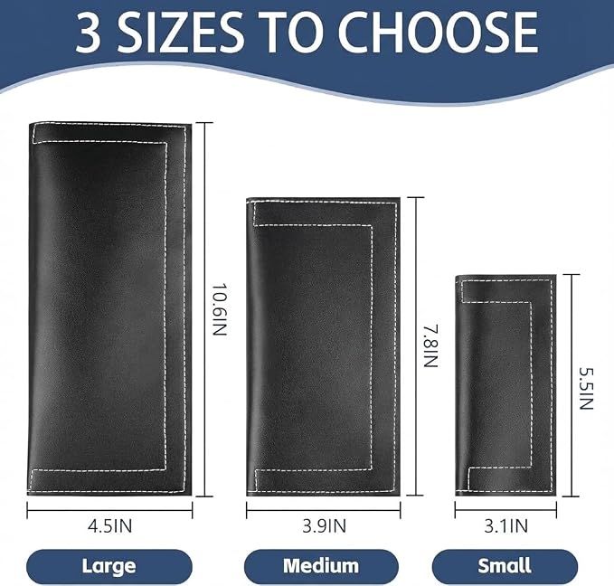 Fishing Lure Covers, 6 Pack Fishing Lure Wraps, PVC Leather Fishing Hook Covers Guard Bait Storage Protector Glove to Keep Fishermen Fishing Safe, Black, S, 3.1 * 5.5IN for 2-4in Lures