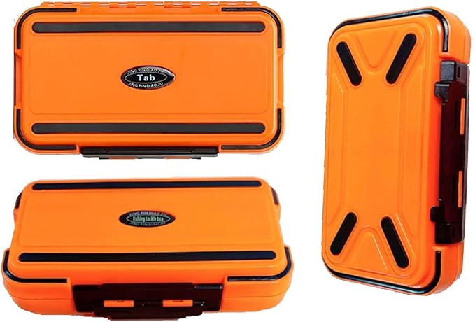 Waterproof Fishing Tackle Box, Floating Storage, Double-Sided Lure Box with Adjustable Dividers, Jewelry Organizer Making Kit Container for Earring Tool, Hook Beads Storage.