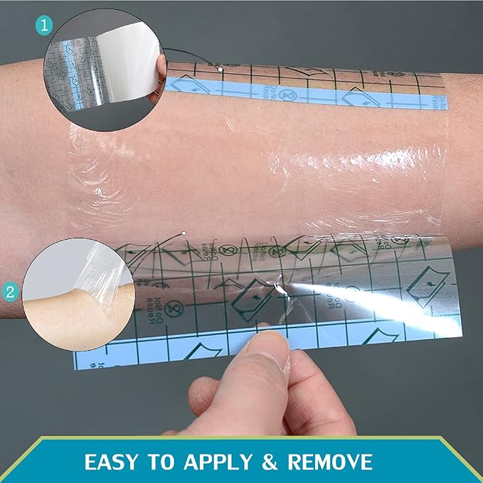 50 Pieces Waterproof Dialysis Port Shower Cover Shields PD Catheter Shower Protector Peritoneal Dialysis Accessories Peg Feeding Tube Supplies Chest Central Line (6 x 6 Inch)