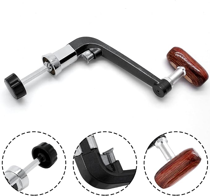 Jiozermi 4 Pcs Plastic Fishing Reel Power Handle, Fishing Reel Rotary Knob, Power Handle for Reel Replacement Grip Parts, for Fishing Reels 5000-7000 Series