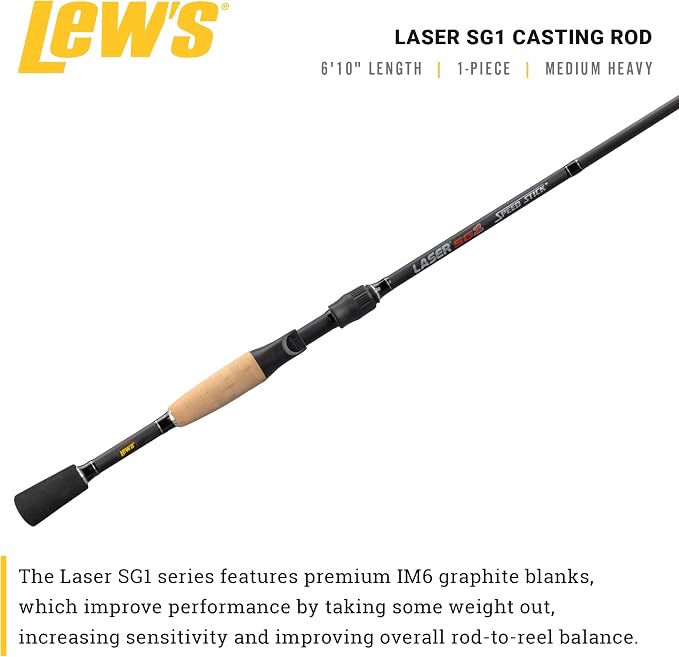 Lew's American Hero Tier 1 Casting Fishing Rod, HM50 Graphite Blank with Stainless Steel Guides, Split Grip EVA Handle, Multicam