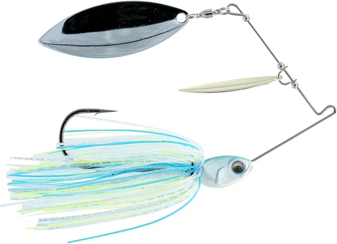 6th Sense – Divine Spinnerbait – Bass Fishing – Stainless Steel Spring Wire – Screw Lock Keeper – Hand-Tied Skirt